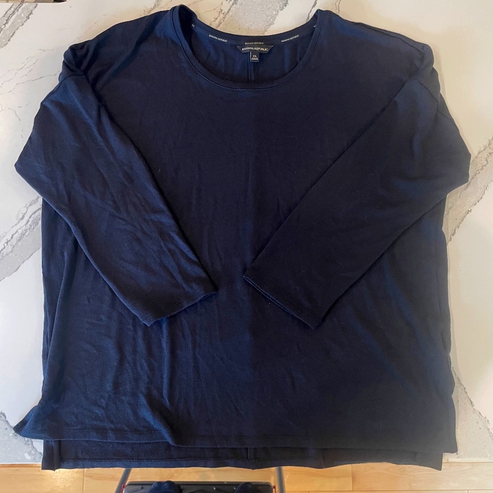 Banana Republic womens XXL black fine-knit lightweight sweater